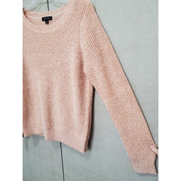 Ann Taylor Peach Sequined Boat Neck Mohair/Wool Blend Pullover Sweater Sz Large - Picture 3 of 7